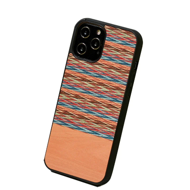 Man & Wood Series Cover For iPhone 13 Pro Max - Browny Check - Tashqila Man & Wood Series Cover For iPhone 13 Pro Max - Browny Check - Tashqila
